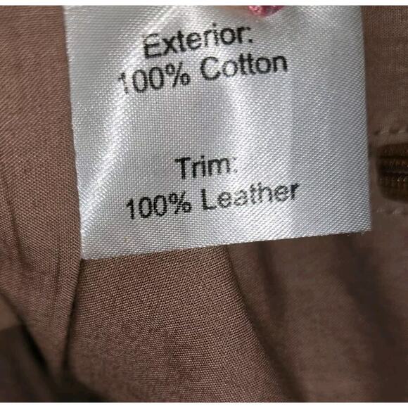 Anabaglish Sundance Canvas/Leather Large Distressed Messenger Bag 16x11x5 - Picture 12 of 14